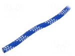 Rope | polypropylene | &Oslash;rope: 8mm | L: 100m | with a core | blue