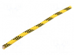 Rope | polypropylene | &Oslash;rope: 10mm | L: 100m | with a core | yellow