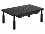 Monitor stand | 20kg | black | plastic,steel | 370x235x140mm