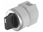 Switch: rotary | 30mm | Stabl.pos: 1 | black/silver | none | IP65 | 04