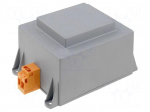 Transformer: encapsulated | 100VA | 230VAC | 24V | 4.16A | 1.3kg | IP00