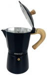 Kohvimasinad ja kohv // Kohvimasinad // Zaparzacz do kawy espresso z aluminium, 6 filiżanek, czarny/drewnopodobny, kinghoff, kh-1886