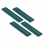 Set of 4 rectangular trays Concerto Ottanio - Blue-green, 32 x 8 cm