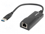 USB to Ethernet adapter | RJ45 socket,USB A plug | USB 3.0 | black