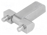 Hinge | Width: 61mm | zinc-plated steel | H: 55mm | with assembly stem