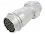 Connector: circular | plug | female | PIN: 17 | IP67 | WF28 | 10.5&divide;12.5mm