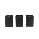 Salter BW14370 Alchemy 3-Piece Canister Set, Black