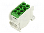 Splice terminal: distribution block | for DIN rail mounting