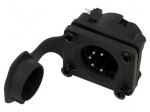 Connector: XLR | socket | male | audio video | AXS | 7.5A | 133V | PIN: 5
