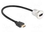 Cable | HDMI socket,HDMI plug | 8K,UHD 4320p | Len: 0.3m | black