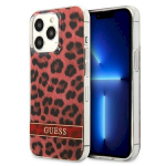 Guess GUHCP13LHSLEOR Hardcase Leopard for iPhone 13 Pro / 13 6,1" / red
