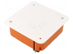 Enclosure: junction box | X: 100mm | Y: 100mm | Z: 40mm | IP30 | orange