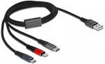 DeLOCK USB 3in1 Lightn. mUSB / USB-C 1m - 87277 3-colored