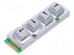 Keypad | No.of butt: 4 | metal | Mech.durability: 1000000cycles | 1.5N