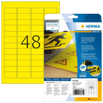 HERMA Labels signalling hard-wearing A4 45,7x21,2 mm yellow strong adhesion film matt weatherpr. 1200 pcs.