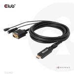 Club3D Kaabel HDMI+Micro-USB-pistik > VGA+3,5mm 2m St/Bu jaem&uuml;&uuml;k