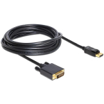 DELOCK Displayport kaabel DP -> DVI(24+1) St/St 5.00m Black