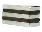 Magnet: permanent | NdFeB | 46N | Plating: nickel | rectangular | 4pcs.
