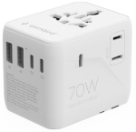 Gembird TPA-2A3C70-01-W Universal Travel Power Adapter 70W / white