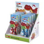 Priek&scaron;ējais lukturis - Dino, 2&times; CR2032, 8 gab., vitrīna kastīte
