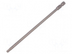Screwdriver bit | Allen hex key | HEX 9/64" | Overall len: 152mm