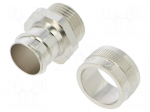 Straight terminal connector | Thread: metric,inside | brass | IP40
