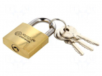 Padlock | hardened shackle | Kind: shackle | Equipment: 3 keys | 32mm