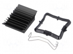 Heatsink: extruded | grilled | BGA | black | L: 25mm | W: 25mm | H: 9.5mm