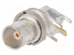 Socket | BNC | female | angled 90&deg; | 75&Omega; | THT | on PCBs | teflon