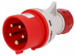 Connector: AC supply 3-phase | plug | male | 16A | 400VAC | IEC 60309