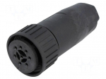 Connector: circular | plug | Series: CM | IP67 | PIN: 8 | female | 10A | 50V