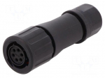 Connector: circular | Series: eco|mate Aquarius | plug | female | 500V