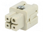 Connector: HDC | female | CKS | PIN: 4 | 3+PE | size 21.21 | 10A | 400V