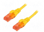 Patch cord | U/UTP | 6 | stranded | CCA | PVC | yellow | 0.5m | 26AWG