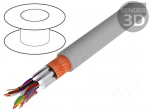 Wire | Li-2Y-CY-PIMF | 5x2x0,5mm2 | PVC | grey | 250V