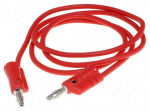 Test lead | 60VDC | 4mm banana plug-4mm banana plug | Len: 0.9m | red