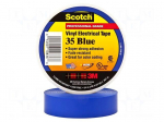 Tape: electrical insulating | W: 19mm | L: 20m | Thk: 0.178mm | blue