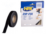 Tape: velcro | W: 20mm | L: 5m | Thk: 2.1mm | synthetic rubber | black