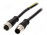 Cable: for sensors/automation | PIN: 5 | M12-M12 | 5m | plug | plug | 60V