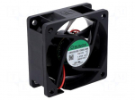 Fan: DC | axial | 12VDC | 60x60x25mm | 32.76m3/h | 22dBA | slide bearing