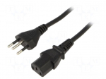Cable | 3x0.75mm2 | IEC C13 female,NBR 14136 (N) plug | PVC | 1.8m
