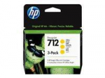 HP 712 3-Pack 29-ml Yellow DesignJet Ink