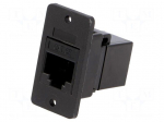 Coupler | Slim | Cat: 5e | 8p8c | RJ45 socket,both sides | 29mm | plastic