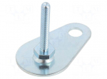 Foot | Base dia: 50mm | M8 | steel | Plunger length: 50mm | Plating: zinc