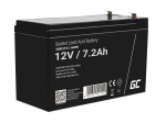 Green Cell AGM VRLA 12V 7.2Ah maintenance-free battery for the alarm system, cash register, toys