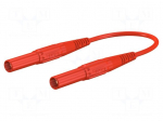 Test lead | 19A | banana plug 4mm,both sides | insulated | Len: 0.5m