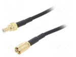 Cable | 1m | SMB male,SMB female | shielded | black | straight