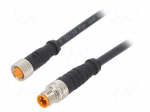 Cable: for sensors/automation | M8 | PIN: 3 | 2m | plug | 60VDC | 50VAC | 4A