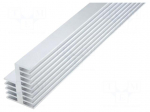 Heatsink: extruded | grilled | natural | L: 1000mm | W: 38mm | H: 54mm