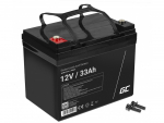 Green Cell AGM VRLA 12V 33Ah hooldusvaba aku niidukile, rollerile, paadile, ratastoolile